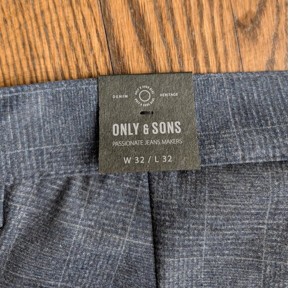 NWT Only & Sons Check Pants - Men’s 32x30 (Prof. Hemmed) - Picture 3 of 4